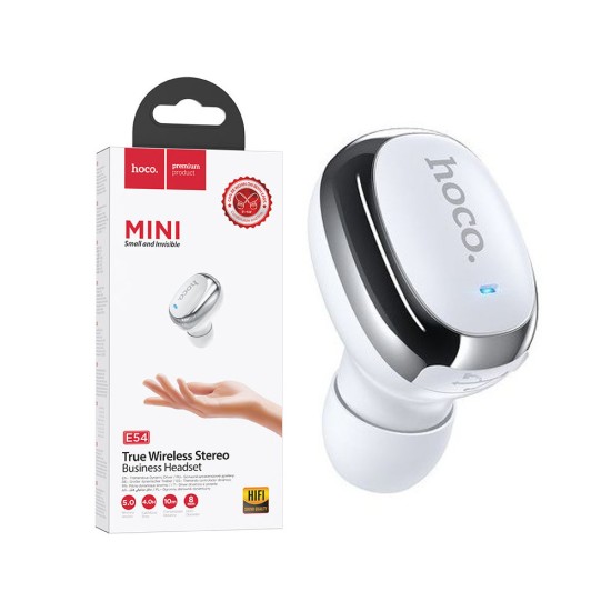 AURICULAR INALÁMBRICO HOCO E54 MIA MINI CON MICRÓFONO 40MAH BLANCO